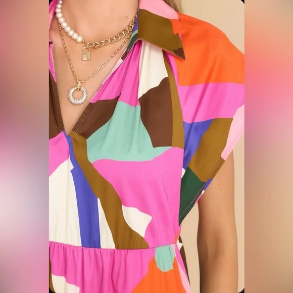 NWT Crosby by Mollie Burch Watson Dress in Shape Shifter from Monkees Sz Small S - Picture 2 of 4